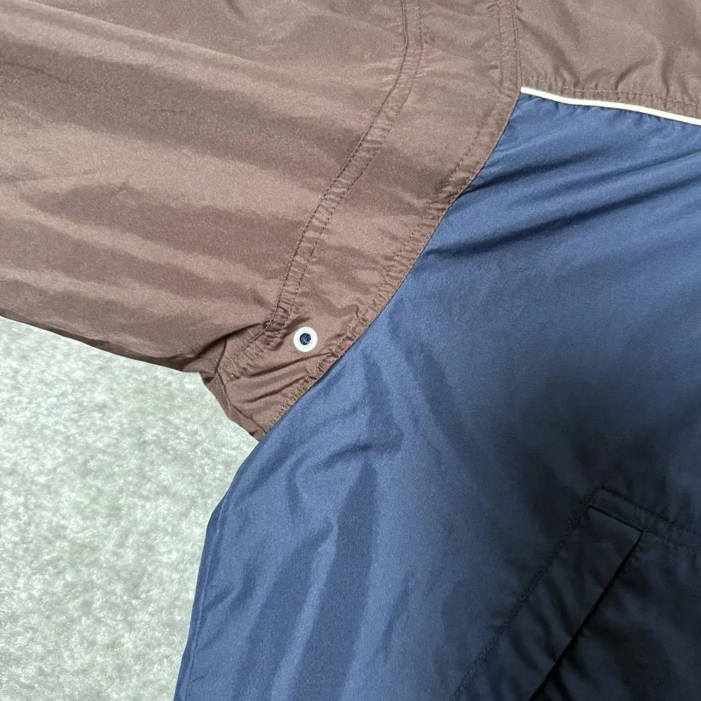 Nike Jacket Men's Medium Brown Blue Color Block Full Zip Track‎ 90s Vintage